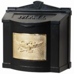 gaines manufacturing eagle accent wall mount mailbox black with blacks mailboxes tablet polished brass retro wood furniture small ginger jar table lamps victorian style side navy 150x150