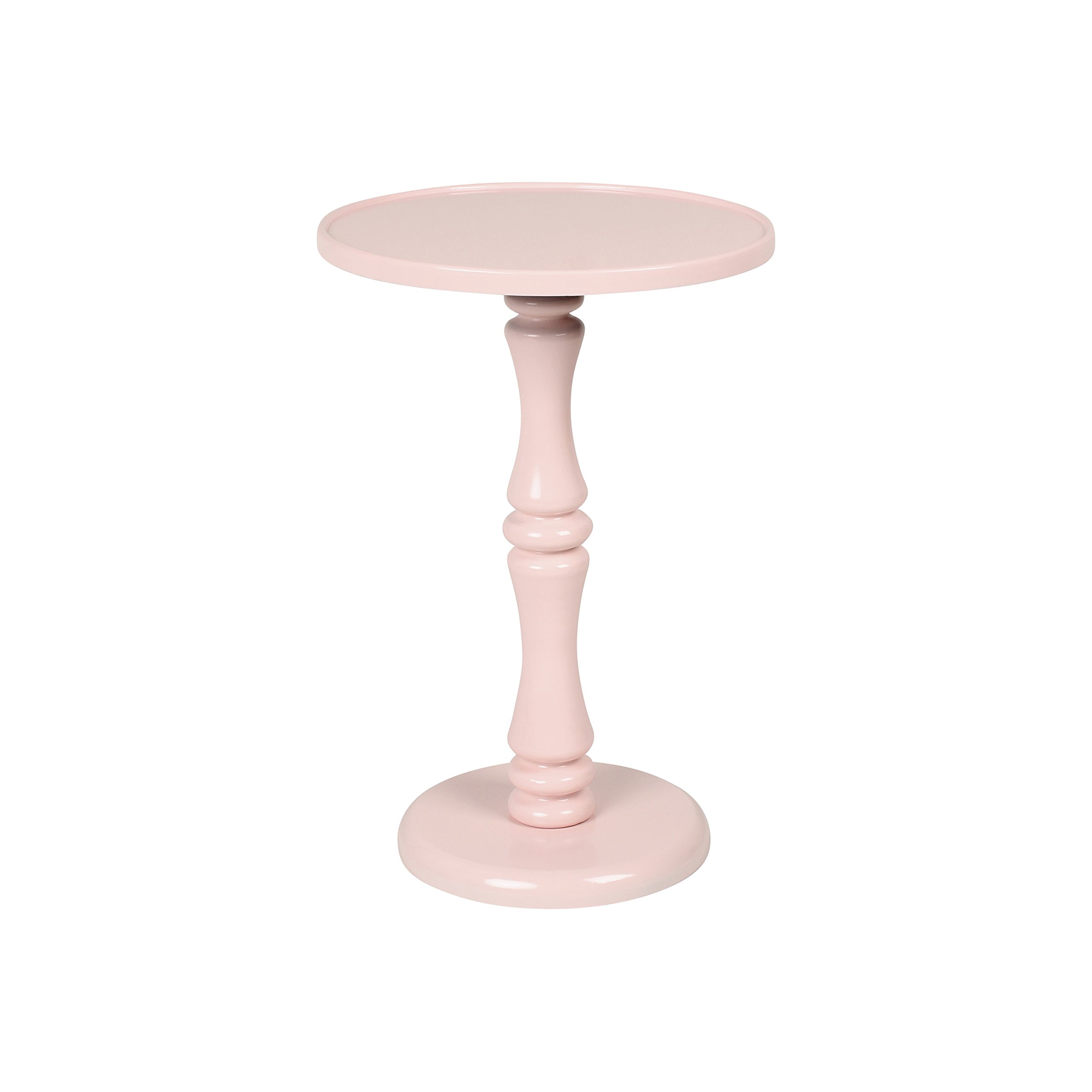 galleon kate and laurel rumi round wood pedestal accent table pink metal bronze patio side glass coffee designs mirrored occasional sets square bar small kitchen chairs set white