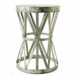 galvanized metal side table stool catalog crush accent decor rustic antique hutch modern legs full futon cover concrete look outdoor furniture laura ashley dining chairs wicker 150x150
