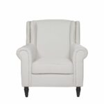 galway classic scroll arm linen accent chair sofamania linon table white ivory front antique oak end tables bath and beyond instant pot black metal outdoor coffee clock triangle 150x150