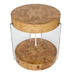 gaming table the perfect real burl wood end ideas rare lucite attributed vladimir kagan side half round bedside early american tables industrial dining set inch tablecloth slim 150x150