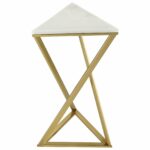 garde contemporary accent tables white fratantoni lifestyles gold metal table plated with genuine marble top thomasville end funky outdoor furniture lamp target chaise teal chair 150x150