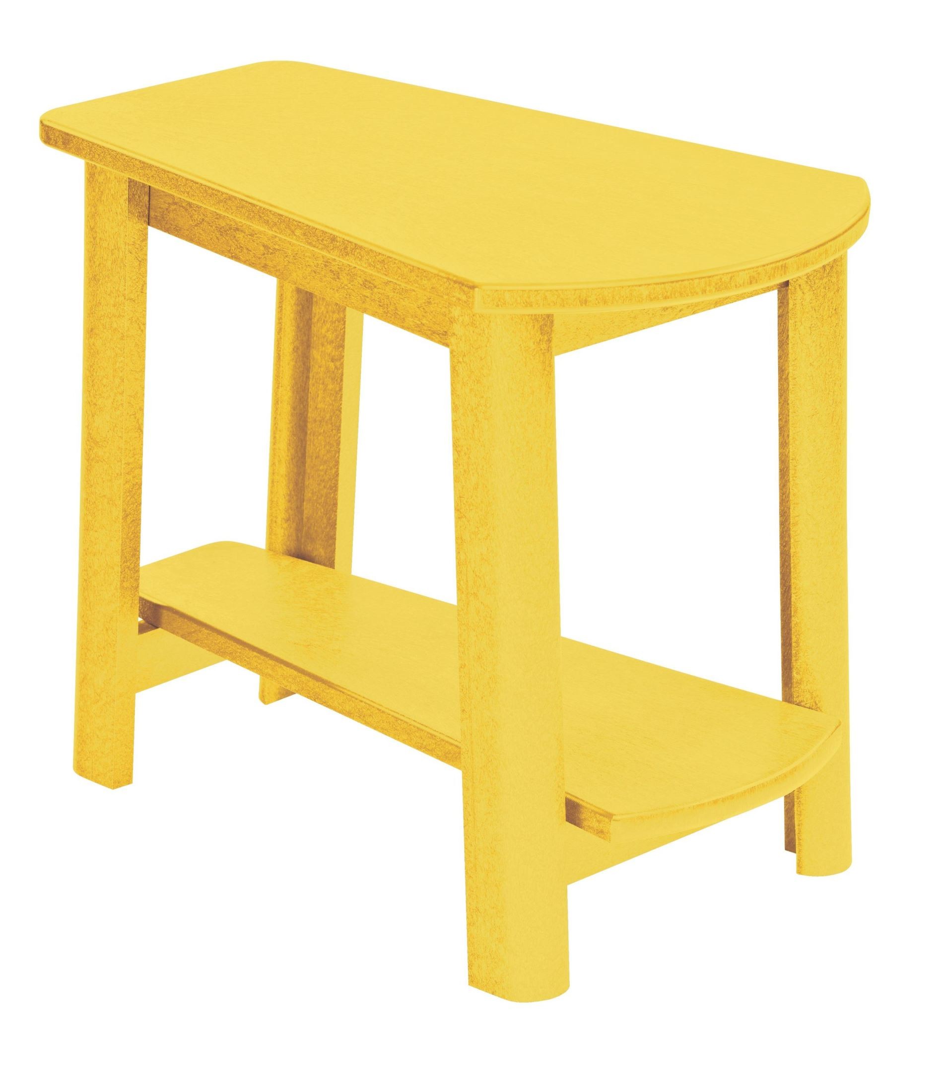 generations yellow tapered accent table from plastic silver outdoor distressed farmhouse and chairs reclaimed wood round side target makeup vanity narrow console with shelves