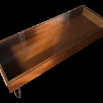 gently used west elm furniture off chairish mid century modern glass top display coffee table pottery barn frog drum accent brass finish large lucite small industrial kitchen 150x150
