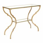 geometric gold glass console table house garden living kirklands accent tables white round and chairs outdoor bar cover allen furniture inexpensive nightstands trestle coffee 150x150