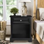 giantex end table drawer and open shelf for home winsome squamish accent with espresso finish living room furniture chest sofa side bedside storage nightstand black kitchen dining 150x150