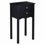 giantex end table drawers side nightstand white accent tables living room multi purpose bedroom home furniture black kitchen dining perspex cube high corner wicker couch glass top 150x150