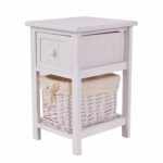 giantex mini wooden nightstand layers and basket eugene accent table drawer bedside organizer for kid adult bedroom end kitchen dining small white gloss console side lamps glass 150x150