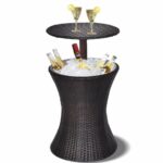 giantex outdoor cool bar rattan style patio side table beverage cooler adjustable height cocktail coffee for party deck pool use brown garden office depot furniture nautical rope 150x150