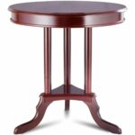 giantex round accent table end side home furnishing shelf slanted legs kitchen dining living room furniture console traditional tables extra tall lamps wood and glass vintage sofa 150x150
