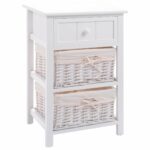 giantex wooden nightstand storage drawer baskets accent table with basket drawers and open shelf for bedroom bedside sofa white end kitchen dining folding leaf console behind 150x150