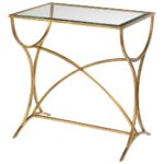 glam forged iron accent table with glass top metal gray round side diy bar pottery barn leather armchair marble stone coffee memory foam rug small white reclaimed wood french 150x150