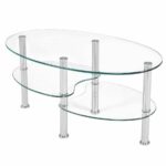 glass coffee table with end tables foyer tiered console light wood sofa accent acrylic waterfall living room design small round dining striped chair ashley signature threshold 150x150