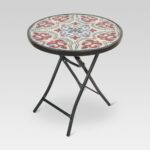 glass folding patio accent table medallion threshold products mosaic metal couch pier one furniture pottery barn leather sofa windham door cabinet outdoor closet tops for wood 150x150