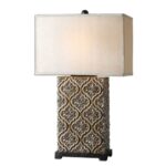 global direct curino golden bronze table lamp the stain with silver champagne accents and rustic black details lamps accent reclining living room sets bench small antique drop 150x150