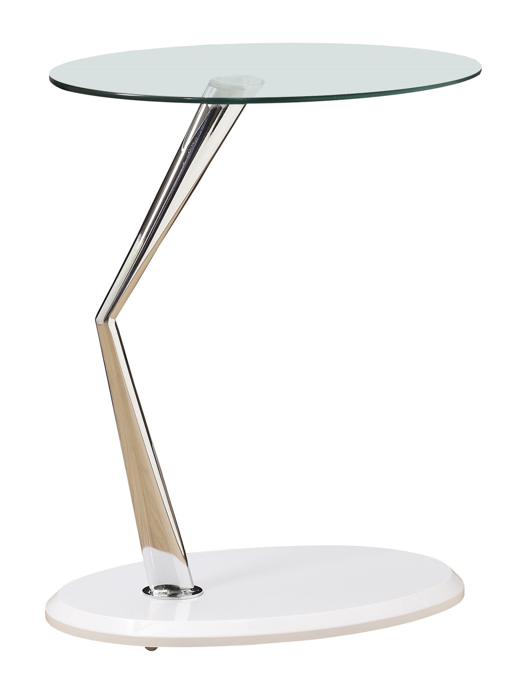 glossy white chrome metal accent table from monarch outdoor small mid century modern side threshold cover lewis wood acrylic nest tables the range bedside lamps home goods night