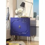 gobi mdf wood lacquer chrome side table accent nightstand navy blue west elm industrial lucite solar umbrella cocktail sets cherry dining room and chairs frosted glass coffee 150x150