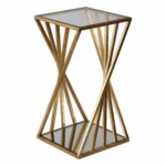 gold angle geometric square accent table open pedestal column modern kitchen dining small marble top coffee mainstays silver tray large floor lamp narrow wine rack target project 150x150