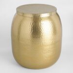 gold cala hammered drum accent table world market decor cylinder target console black and home accessories colorful sofa ashley signature center pier one coupon tiffany lily lamp 150x150