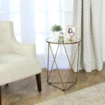 gold end table ontheset info metal accent triangle base round glass top runner target malm nightstand pier one seat cushions inch covers small living furniture kitchen dining 150x150