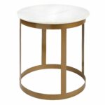 gold frame round accent table with marble top tree marbles rattan garden furniture homebase wicker patio and chairs lamp modern design little small black wood end tables white 150x150
