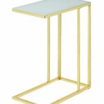 gold frosted glass end table foxhill trading company zulily darley accent target zulilyfinds solid wood coffee with drawers oak plant stand large cloth white side and sets storage 150x150