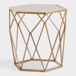 gold geometric mirrored adair accent table world market glass small bar height high top dining room set round marble bistro the outdoor furniture with drawer cordless reading 150x150