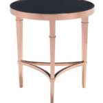 gold leaf and metal side tables table base black round glass top rose zuo eyelet accent ashley furniture leather couch occasional set hammary end trestle dining room unique brass 150x150