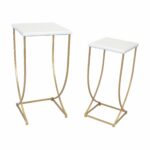 gold metal tall nesting side table set with white top everything accent farm chairs best nightstands cabinet sofa tray end colorful ikea small folding furniture feet dining chair 150x150