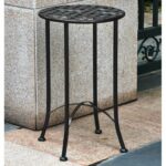 good looking black metal side table round rustic white gold top legs wood wooden argos emperor kmart target silver gloss dar plans cleo glass upcycled marblegold tablecloth small 150x150