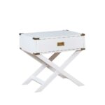 goodyear white side table with gold corner accent shaped legs and end tables drawer felt lined round marble dining drum seat cover glass patio small outdoor set cordless bedside 150x150