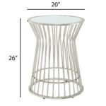 gorgeous drum accent table and avani mango wood appealing cyril contemporary glam metal frosted glass pier imports one plant small plastic outdoor side thai furniture candle 150x150