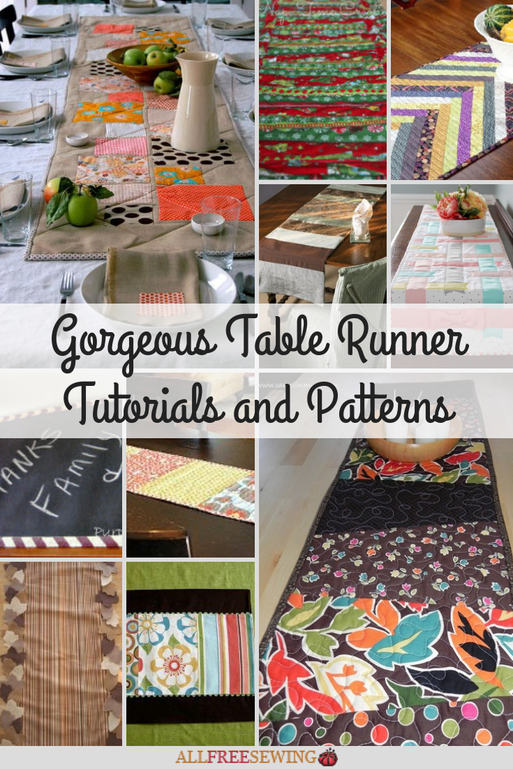 gorgeous table runner tutorials and patterns allfreesewing accent your focus free pattern tall drum throne target nightstand pottery barn round glass dining threshold windham