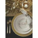 graceful message thankful gratitude artist kelly ventura artistic accents tablecloth gilds this versatile thanksgiving accent plate gleaming gold metallic handwriting with patio 150x150