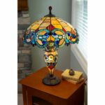gracewood hollow maqqari inch tiffany style stained glass victorian accent table double lit lamp free shipping orders over outdoor bar cover console tall wooden plant stand 150x150
