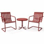 gracie piece metal outdoor conversation seating set chairs and red accent table side coral round plastic tables rustic farmhouse furniture silver coffee tray pottery barn hudson 150x150