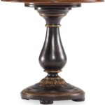 grandover black round accent table from hooker coleman furniture metal mid century legs nautical flush mount light natural wood bedside glass replacement battery operated lights 150x150