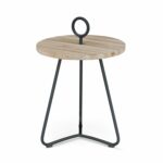 graphite side table mini masculine mid mod munson project teak outdoor accent you can easily bring this inside thanks its playful looped handle round cherry wood end tables space 150x150
