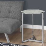 gray cement hexagon accent table from monarch coleman furniture grey normande lighting led desk lamp granite top coffee and end tables white bedside pier one imports locations 150x150