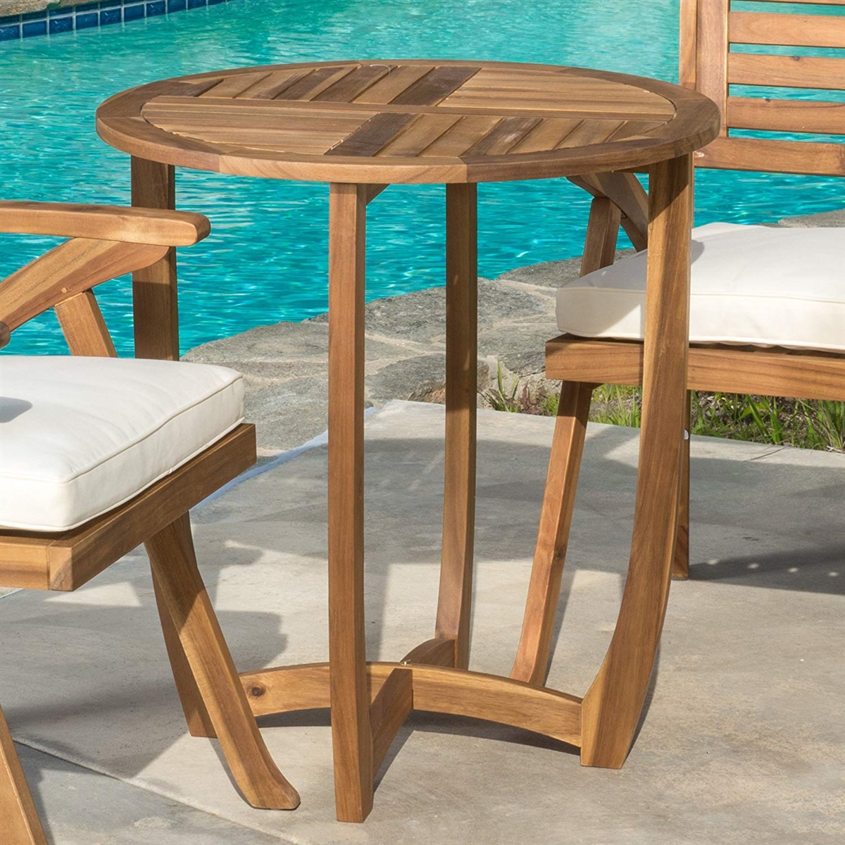 great furniture navarro round wood outdoor accent table garden patio perfect for with wireless lamp ashley lift top coffee pier one imports rugs end home interior decoration ideas
