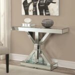 great mirrored accent table with ideas about decorating bobreuterstl extra long astoria patio bar height dining set modern outdoor nic steel coffee legs furniture iron and glass 150x150