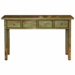 green drawer console table consoles and desks sage accent tables vintage from northern has been refinished with lacquer highlighted exposed mercers furniture kmart desk lamp 150x150