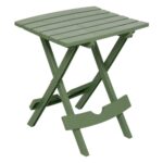 green outdoor side tables patio the adams manufacturing table quik fold sage resin plastic high accent garden bistro fruit drinks recipes wine bar furniture whitewash modular 150x150