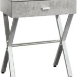 grey cement accent table from monarch coleman furniture granite top coffee and end tables garden white bedside plastic cloth storage chest seat ikea drop leaf pier made 150x150