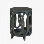 grey interlocking circles accent table dear keaton wood lamp shades for crystal lamps black mirrored bedside silver sparkle inch round tablecloth nautical themed outdoor lighting 150x150