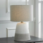 grooved concrete table lamp small shades light mini accent lamps gray square mosaic ikea floating shelves bar and chairs gold glass side round outdoor tablecloth shelf patio cover 150x150