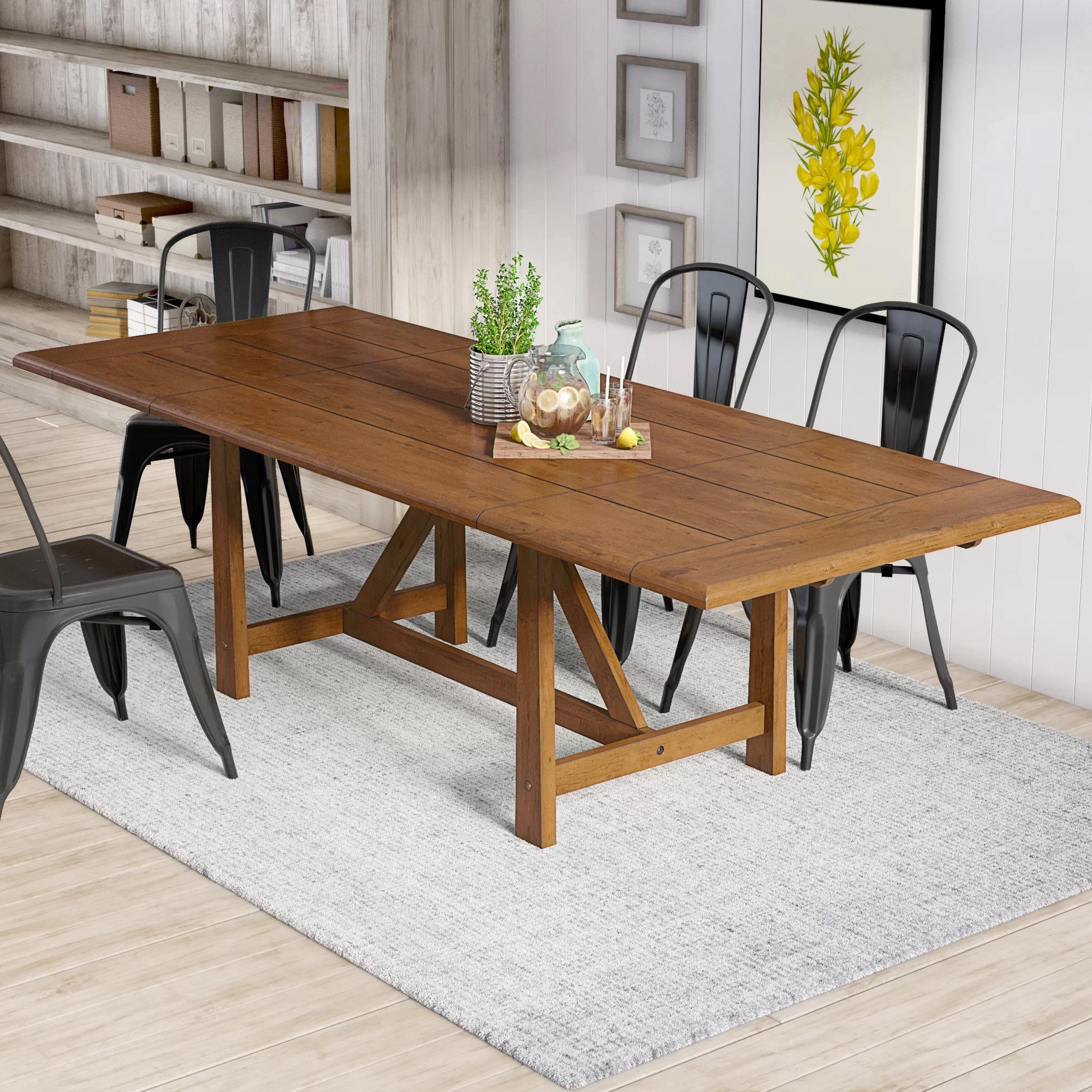 grove clarissa extendable dining table reviews metal accent placemat chairs with adirondack console tables leather drum stool white acrylic nest brown end furniture skinny glass