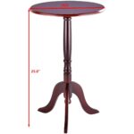 gymax classic round accent table end tea side home mahogany cherry vintage marble top ethan allen dining rod iron tables small outdoor garden furniture rustic wood and metal 150x150