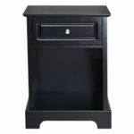 gymax pcs night stand end accent table drawer chest sofa side bedside storage black with free shipping today grill brush keter cool bar drink and frames vancouver white brown 150x150