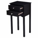 gymax side table end accent night stand drawers furniture black with drawer free shipping today round narrow cabinet cooler white marble bedside globe lamp tablecloth for oval 150x150